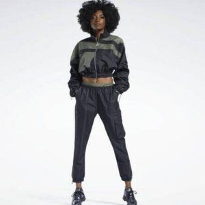 Reebok Cardi B Pants Womens Work Out Jogger Pants Black HA2708